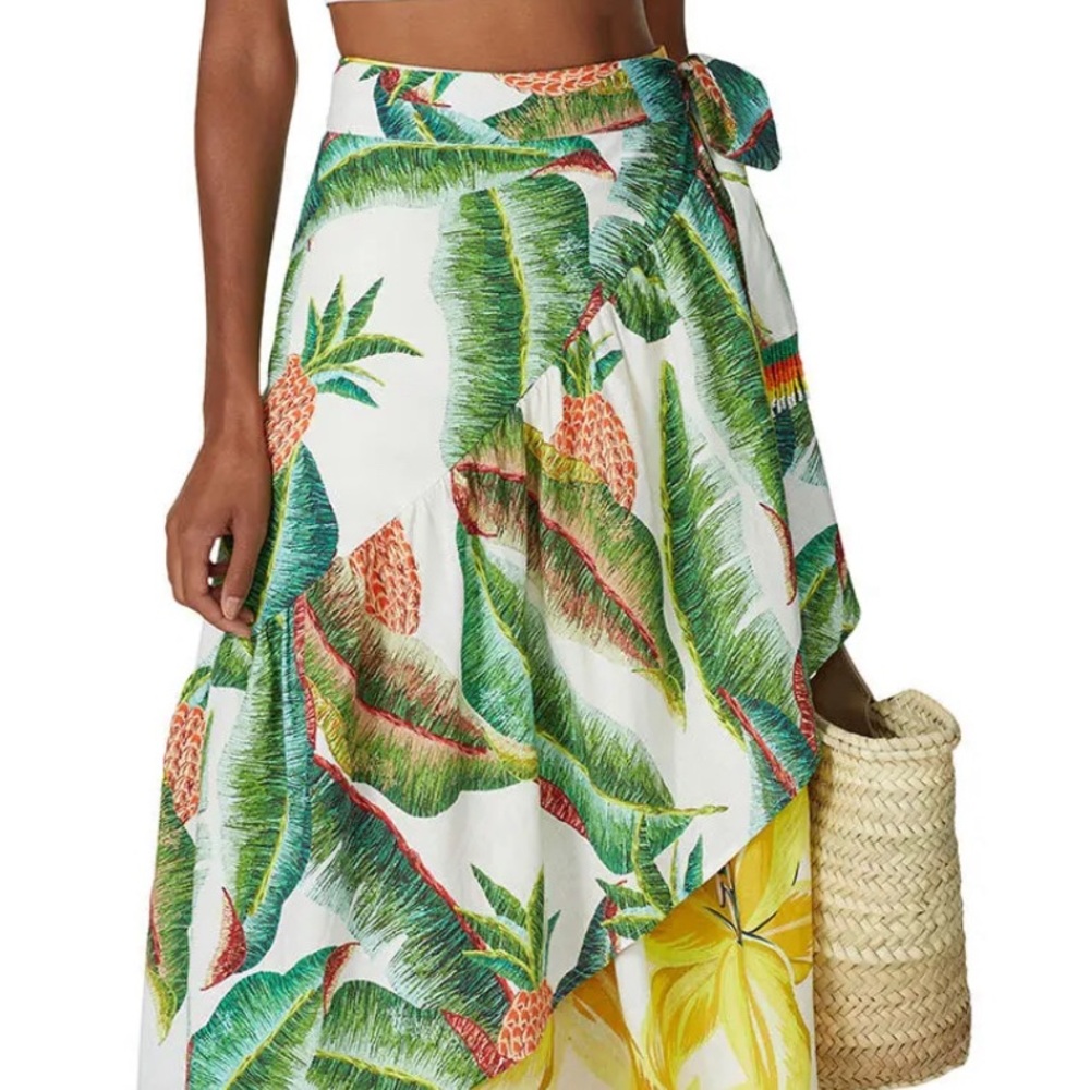 Farm Rio Azalea Forest Midi Skirt Size Small